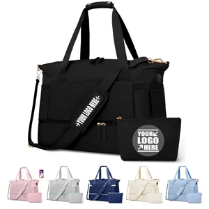 Custom Usb Port Travel Duffel Bag | https://www.bestnamebadges.com