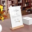 Custom Clear Acrylic Sign Wooden Base Holder | https://www.bestnamebadges.com