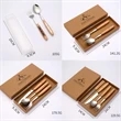 Custom Portable High Quality Wood Handle Cutlery Set | https://www.bestnamebadges.com