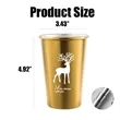 Custom 16oz Unbreakable Stainless Steel Pint Cups | https://www.bestnamebadges.com