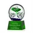 Aquarius Award on Robson Base - Green | https://www.bestnamebadges.com