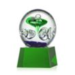 Aquarius Award on Robson Base - Green | https://www.bestnamebadges.com