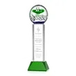 Aquarius Award on Stowe Base - Green | https://www.bestnamebadges.com