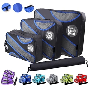Custom 4 Set Durable Travel Packing Organizers | https://www.bestnamebadges.com