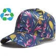 6 Panel rPET Recycled 100%Polyester Sublimation Baseball Cap | https://www.bestnamebadges.com
