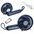 Quiet Breeze Rechargeable Hand Fan with Carabiner | https://www.bestnamebadges.com