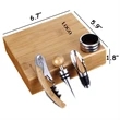 Custom 4 Piece Wine Kit With Bamboo box | https://www.bestnamebadges.com