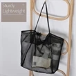 Mesh Beach Tote Shoulder Handbag | https://www.bestnamebadges.com