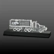 Crystal 18 Wheeler on Base 3D - Black | https://www.bestnamebadges.com