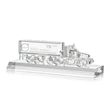 Crystal 18 Wheeler on Base - Clear | https://www.bestnamebadges.com