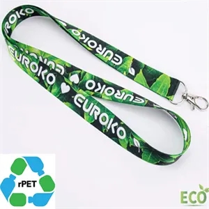 Lobster Claw rPET Recycled Polyester Sublimation Lanyard | https://www.bestnamebadges.com