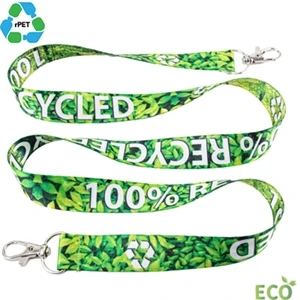 Eco-friendly Dye-Sublimated RPET Double Ended Lanyard | https://www.bestnamebadges.com
