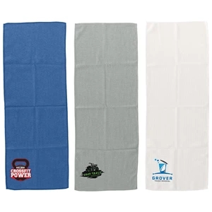 Gridiron 12- x 32- Waffle Microfiber Sports Towel | https://www.bestnamebadges.com