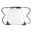 Promotional Clear Drawstring Backpack | https://www.bestnamebadges.com