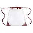 Promotional Clear Drawstring Backpack | https://www.bestnamebadges.com
