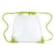 Promotional Clear Drawstring Backpack | https://www.bestnamebadges.com