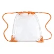 Promotional Clear Drawstring Backpack | https://www.bestnamebadges.com