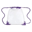 Promotional Clear Drawstring Backpack | https://www.bestnamebadges.com