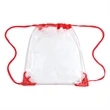 Promotional Clear Drawstring Backpack | https://www.bestnamebadges.com
