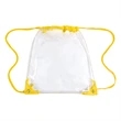 Promotional Clear Drawstring Backpack | https://www.bestnamebadges.com