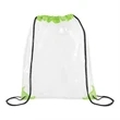 CLEAR DRAWSTRING CINCH BACKPACK 14" X 17" | https://www.bestnamebadges.com
