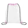 CLEAR DRAWSTRING CINCH BACKPACK 14" X 17" | https://www.bestnamebadges.com