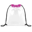 CLEAR STADIUM DRAWSTRING SPORTPACK (12" X 12") | https://www.bestnamebadges.com