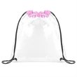 CLEAR STADIUM DRAWSTRING SPORTPACK (12" X 12") | https://www.bestnamebadges.com