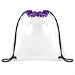 CLEAR STADIUM DRAWSTRING SPORTPACK (12" X 12") | https://www.bestnamebadges.com