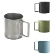 10oz Outdoor Stainless Steel Mug With Folding Handle | https://www.bestnamebadges.com
