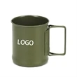 10oz Outdoor Stainless Steel Mug With Folding Handle | https://www.bestnamebadges.com