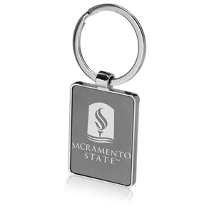 Rectangular Metal Keychains In Two Tone | https://www.bestnamebadges.com
