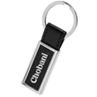 Leather & Metal Rectangular Keychains | https://www.bestnamebadges.com