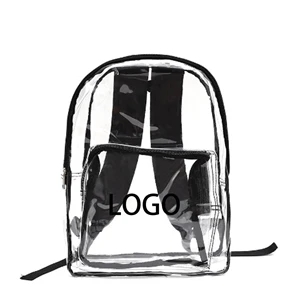 Clear Vinyl PVC Backpack With Padded Adjustable Straps