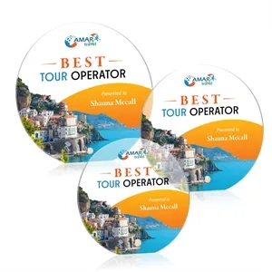 Polaris Circle VividPrint™ Award - Gold | https://www.bestnamebadges.com