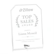 Polaris Clipped Rectangle Award - Silver | https://www.bestnamebadges.com