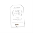 Polaris Clipped Rectangle Award - Gold | https://www.bestnamebadges.com