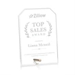 Polaris Clipped Rectangle Award - Gold | https://www.bestnamebadges.com
