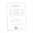 Polaris Clipped Rectangle Award - Gold | https://www.bestnamebadges.com