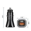 Custom Compact USB PD Dual Car Port Chargers | https://www.bestnamebadges.com