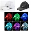 Glowing Optical Fiber LED Baseball Cap Luminous Hip Hop Hat | https://www.bestnamebadges.com