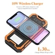 30000mAh Wireless Fast Charging Solar Power Bank | https://www.bestnamebadges.com