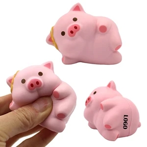 Pink Piggy Stress Reliever Squeeze Toy