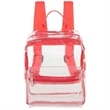 Mini Clear PVC Transparent Backpack, Front Accessory Pocket | https://www.bestnamebadges.com