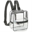 Mini Clear PVC Transparent Backpack, Front Accessory Pocket | https://www.bestnamebadges.com