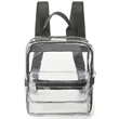 Mini Clear PVC Transparent Backpack, Front Accessory Pocket | https://www.bestnamebadges.com