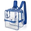 Mini Clear PVC Transparent Backpack, Front Accessory Pocket | https://www.bestnamebadges.com