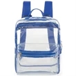 Mini Clear PVC Transparent Backpack, Front Accessory Pocket | https://www.bestnamebadges.com