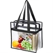 Clear Stadium PVC Transparent Shopping Tote Bag | https://www.bestnamebadges.com