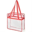 Clear Stadium PVC Transparent Shopping Tote Bag | https://www.bestnamebadges.com